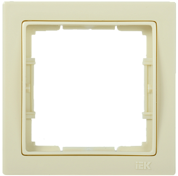 Рамка 1-местная квадратная РУ-1-БК BOLERO Q1 кремовый IEK