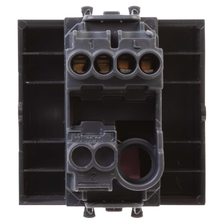 Кнопка одноклавишная модульная, "Avanti", "Черный матовый", 2 модуля DKC