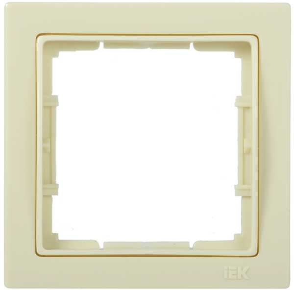 Рамка 1-местная квадратная РУ-1-БК BOLERO Q1 кремовый IEK