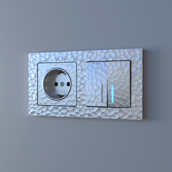 Hammer Рамка на 2 поста (серебряный) Werkel