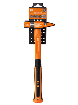 Молоток слесарный, 600 гр, кованый, с усилен. прорезиненной фиберглассовой рукояткой "Алмаз" TDM