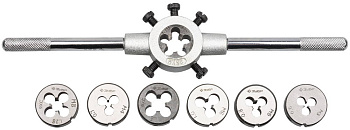 8 предметов, набор плашек на карточке, сталь 9ХС ЗУБР