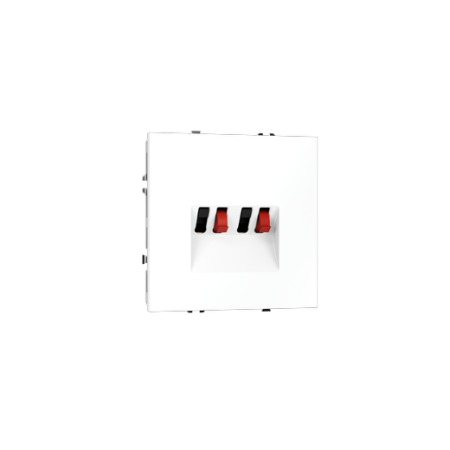 Розетка акустическая встраиваемая Voltum S70 4-местная, (белый матовый)