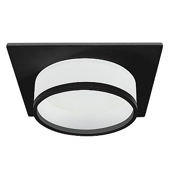 Светильник потолочный встраиваемый 15W 230V GX53 черный квадрат без лампы DL501