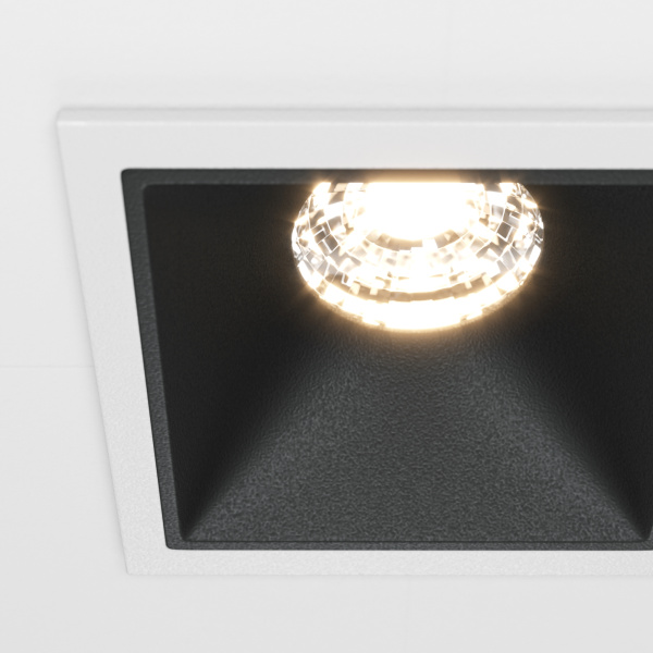 Встраиваемый светильник LED 10Вт Бело-черный IP20 Downlight DL043-01-10W3K-D-SQ-WB Technical Maytoni
