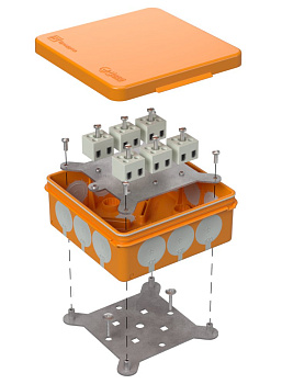 Коробка огнестойкая для о/п двухкомпонентная 60-0303-FR2.5-12 Е15-Е120 100х100х40 RAL2004 Промрукав (17 шт/уп)