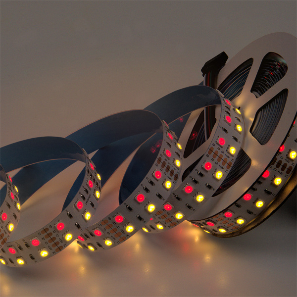 Лента светодиодная RGB с теплым белым GLS-5050-120-28.8-12-IP20-RGB+3 двухрядная General