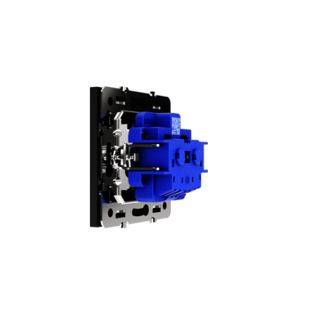 Розетка встраиваемая Voltum S70 с заземлением 16А, (черный матовый)