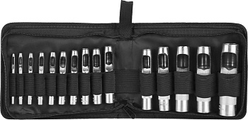 Набор "Мастер": Пробойники для кожи, 3-25мм, 15шт ЗУБР