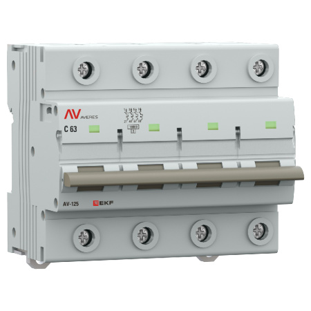Выключатель автоматический ВА МОД AV-125 4П 63A D 10кА AVERES EKF