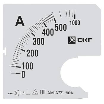 Шкала сменная для A721 500/5А-1,5 PROxima EKF