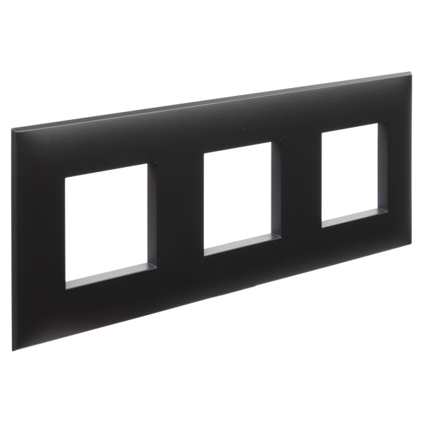 Рамка "Avanti", "Черный матовый", 3 поста (6 мод.) DKC