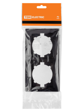 Рамка 2-х постовая горизонтальная графит "Лама" TDM