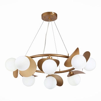 Люстра подвесная Золотистый/Белый G9 8*5Вт SLE220503-08 EVOLUCE