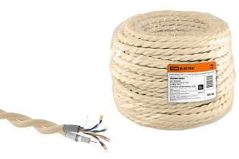 Ретро провод "Эко" TV + Internet витой, бежевый (45м) TDM