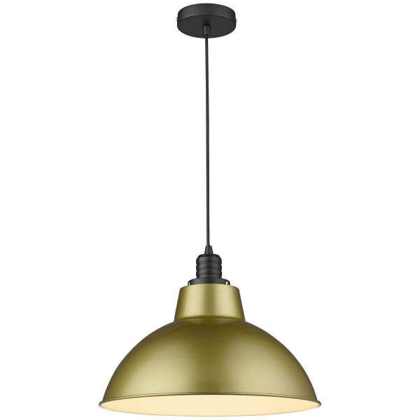 Светильник подвесной Черный/Матовое золото E27 1*60Вт WE272.01.406 WERTMARK