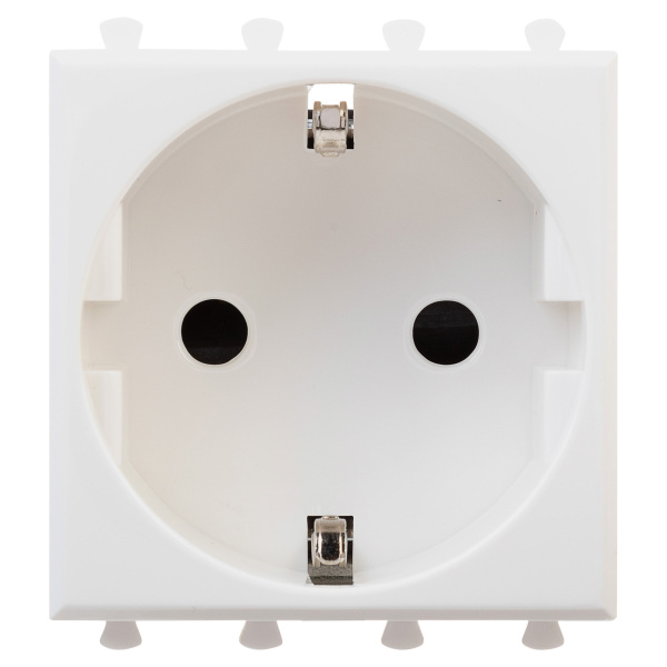 Розетка модульная, 2P+E, с з/ш, "Avanti", "Белое облако", 2 модуля DKC