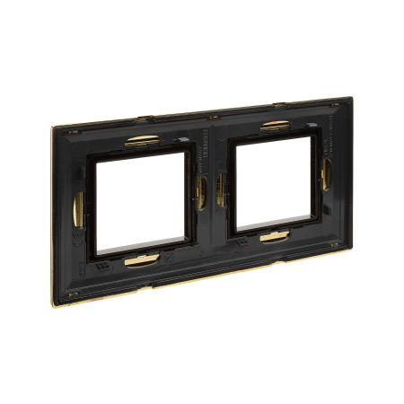 Рамка из металла, "Avanti", золотая, 2 поста (4 мод.) DKC