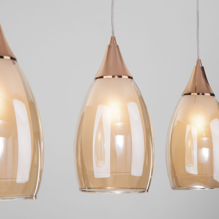 Подвесной светильник со стеклянными плафонами 3*E14 15Вт золотой IP20 Cosmic (50285/3 золото) Eurosvet