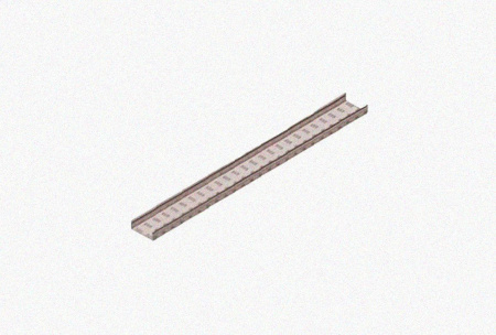 Лоток замковый перфорированный ЛМЗ 100х100х3000 УТ1,5, нержавеющая сталь, S1,0