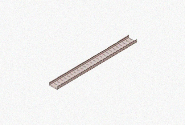 Лоток замковый перфорированный ЛМЗ 100х100х3000 УТ1,5, нержавеющая сталь, S1,0