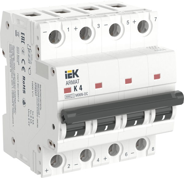 Выключатель автоматический ВА МОД M06N-DC 4П K 4А ARMAT IEK