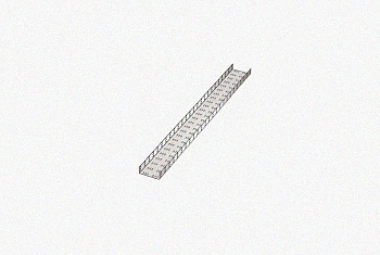 Лоток замковый перфорированный ЛМЗ 75х50х2000 УХЛ1, оцинкованный лист S1,0