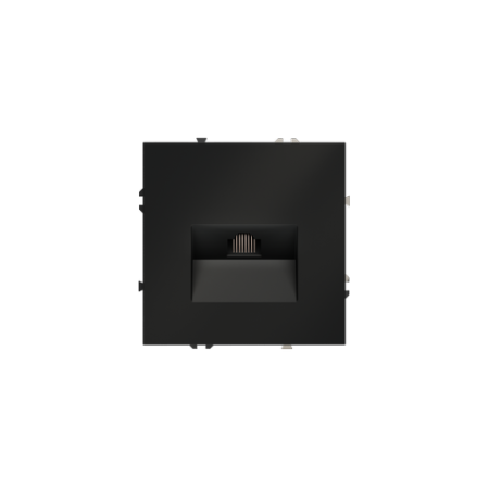 Розетка компьютерная встраиваемая Voltum S70 RJ45 КАТ.6, (черный матовый)