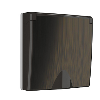 Накладка для розетки IP44 с крышкой (бронзовый) Werkel