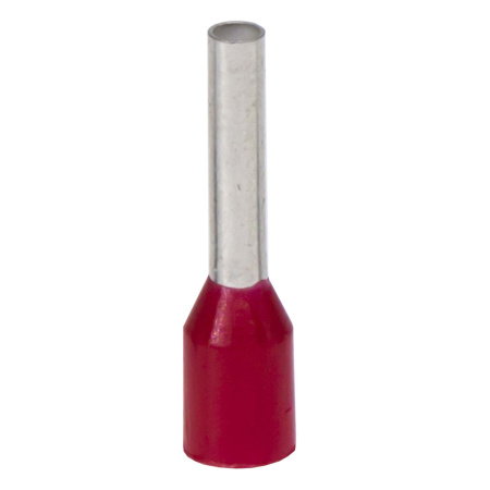 Наконечник-гильза с изол. фланцем для жилы сечением 1кв.мм, длина контактной части 12мм, красный DKC