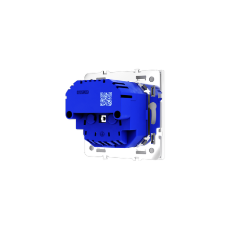 Розетка встраиваемая Voltum S70 с заземлением и защитными шторками, 16А, с USB, A+C, (белый глянцевый)