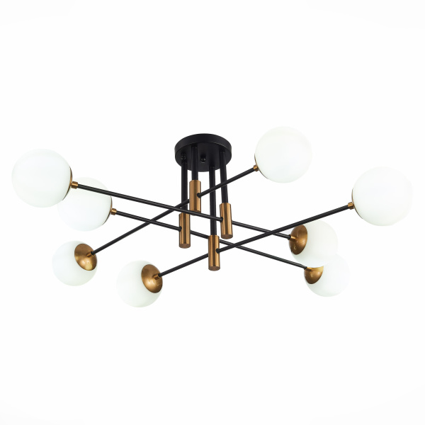 Люстра потолочная Бронза,Черный/Белый E27 8*40Вт SL1203.402.08 ST LUCE