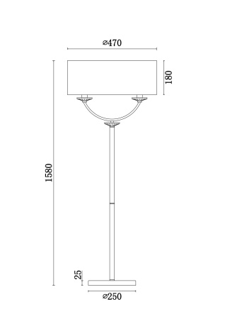 Торшер 2*E14 40Вт Хром IP20 Tina FR5034FL-02CH Freya