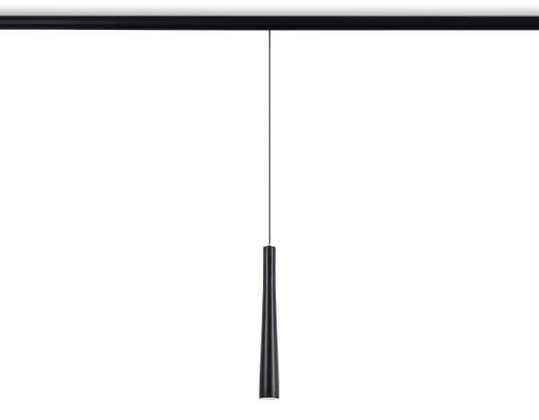 Светильник светодиодный трековый подвесной для шинопровода Magnetic GL4351 BK черный IP20 6W 4200K 48V 24° D40*H300 Ambrella Light