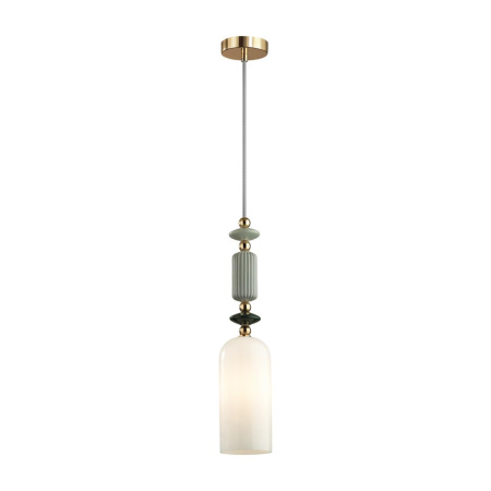 Подвес E14 1*40W 4861/1D CANDY золотой/раноцветн.керамика/стекло ODEON LIGHT