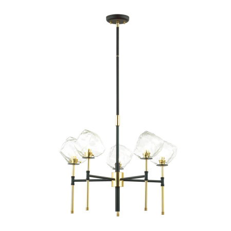 Люстра G9 5*40W STONO черный/золотой/прозрачный ODEON LIGHT