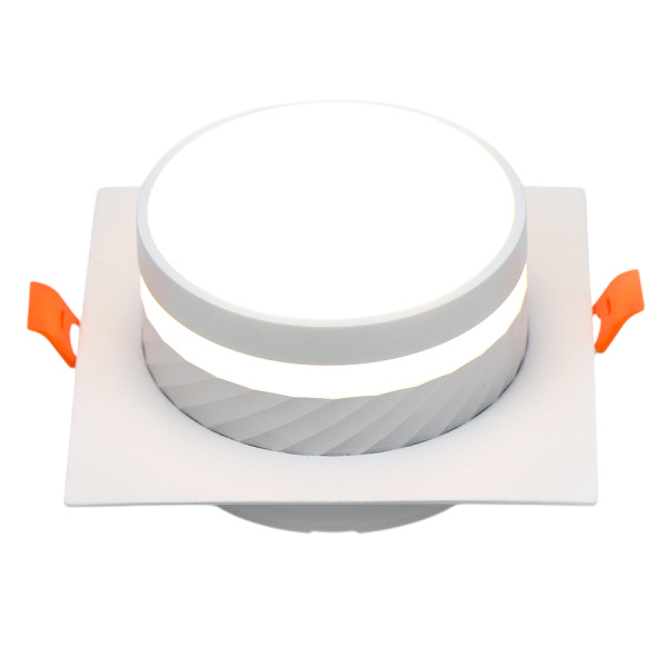 Встраиваемый светильник General GCL-GX53-H38 Кантис Квадратный с боковым рассеивателем Белый