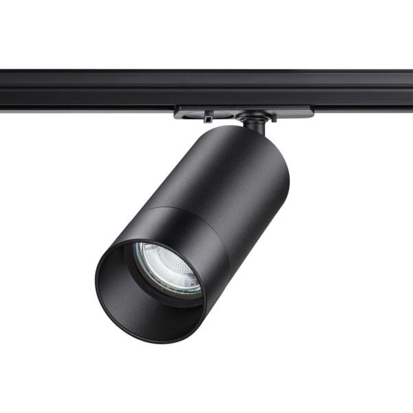 Св-к трековый однофазный двухжильный IP20 GU10 9W 220V SLIM черный NOVOTECH
