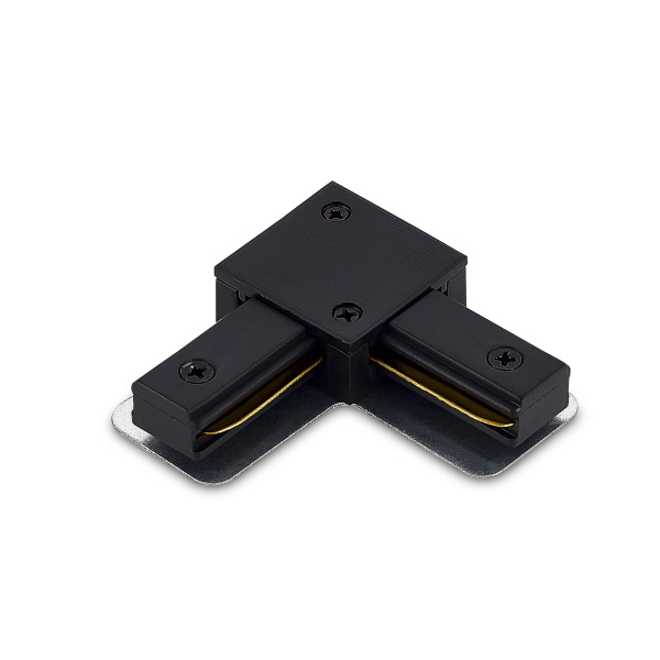 Donel L-образный токопроводящий соединитель для шинопровода, черный, пластик, 69х69 мм, серия: DN01