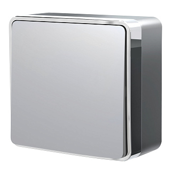 Выключатель одноклавишный (серебряный) Gallant ОУ IP20 Werkel