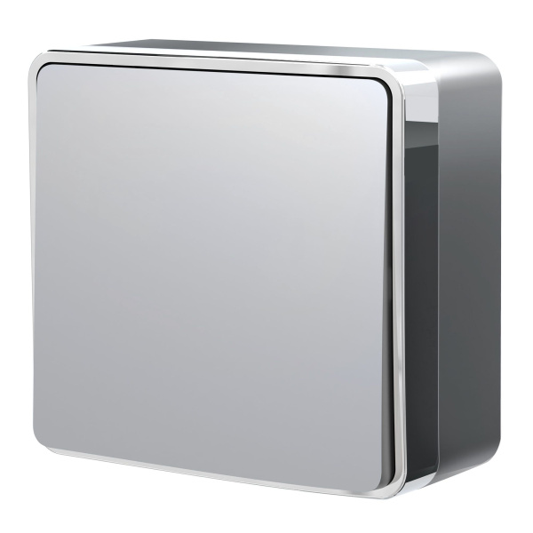 Выключатель одноклавишный (серебряный) Gallant ОУ IP20 Werkel