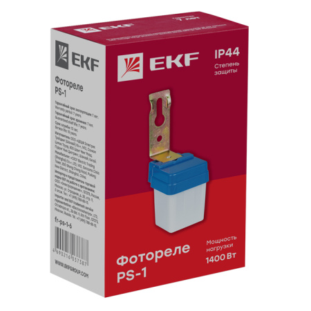 Фотореле PS-1 6А 1200Вт IP44 PROxima EKF