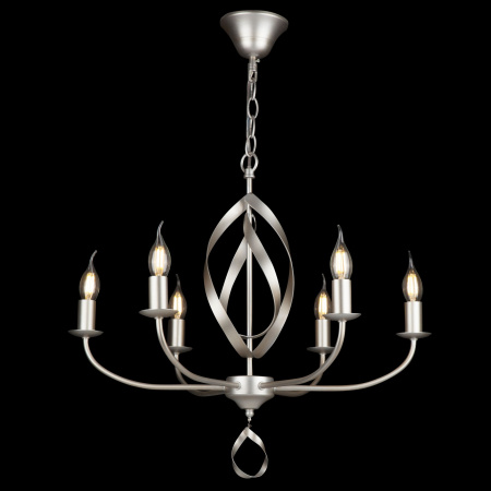 Люстра 6*E14 40Вт Серебро Антик IP20 Sealy FR5027PL-06S Freya