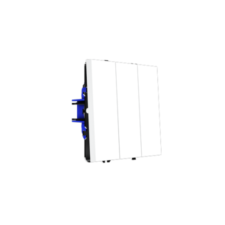 Выключатель встраиваемый Voltum S70 трехклавишный 10А, (белый матовый)