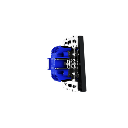 Проходной переключатель встраиваемый Voltum S70 двухклавишный 10А, (графит)