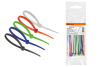 Хомуты 3,6х200 цветные набор  5 цветов (черный, белый, красный, синий, зеленый) (25 штук) TDM