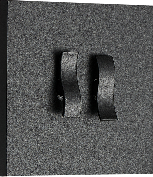 Donel N96 Переключатель на 2 тумблера, клавиша Wave, 10AX 250V, Черный, серия DT