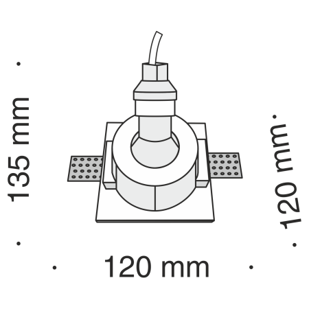 Встраиваемый светильник 1*GU10 35Вт Белый IP20 Gyps Modern DL001-1-01-W Technical