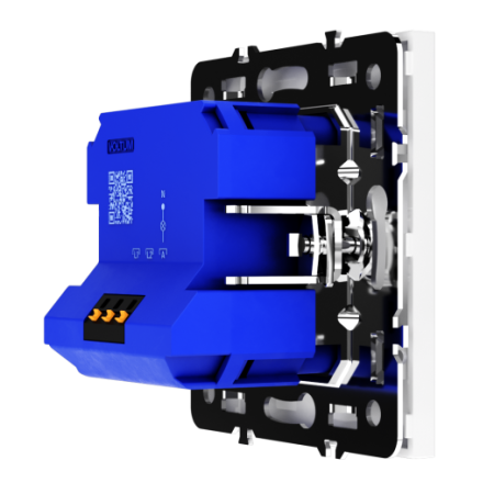 Светорегулятор встраиваемый Voltum S70 поворотно-нажимной 600 Вт, (белый глянцевый)