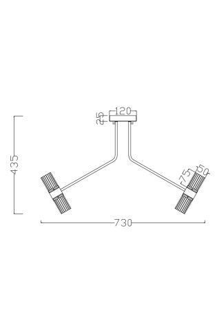 Потолочный светильник LED 67Вт Черный IP20 Mia FR6038CL-L80B Freya